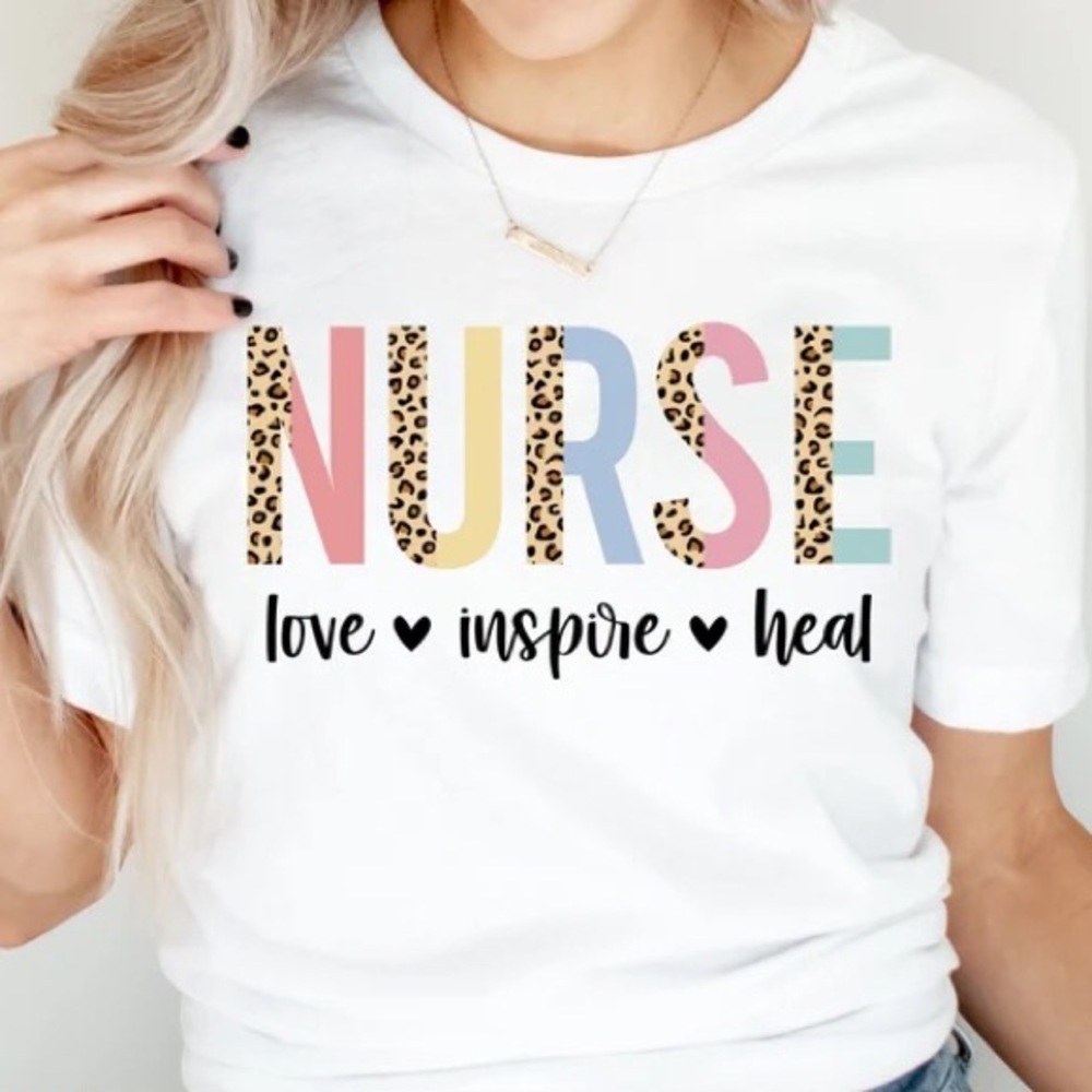 Handmade Nurse Love Inspire Heal Tee
